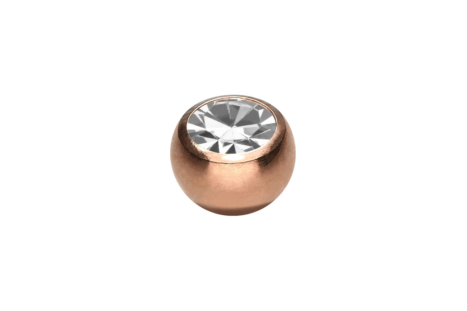 Chirurgenstahl Schraubkugel mit Seitengewinde KRISTALL von Piercingline